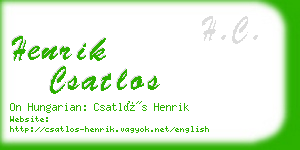 henrik csatlos business card